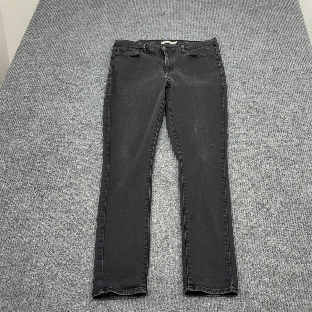 Levis Slimming Skinny Jeans Mens 33 Black Cotton Slimming‎ Skinny Casual Style